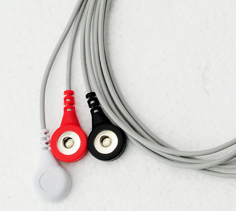 ЭКГ кабель пациента для для Medrad Veris, Air Shileds, ATL Ultrasound, Biochem International (BCI), Colin, Spacelabs 90341, 3 электрода, кнопка