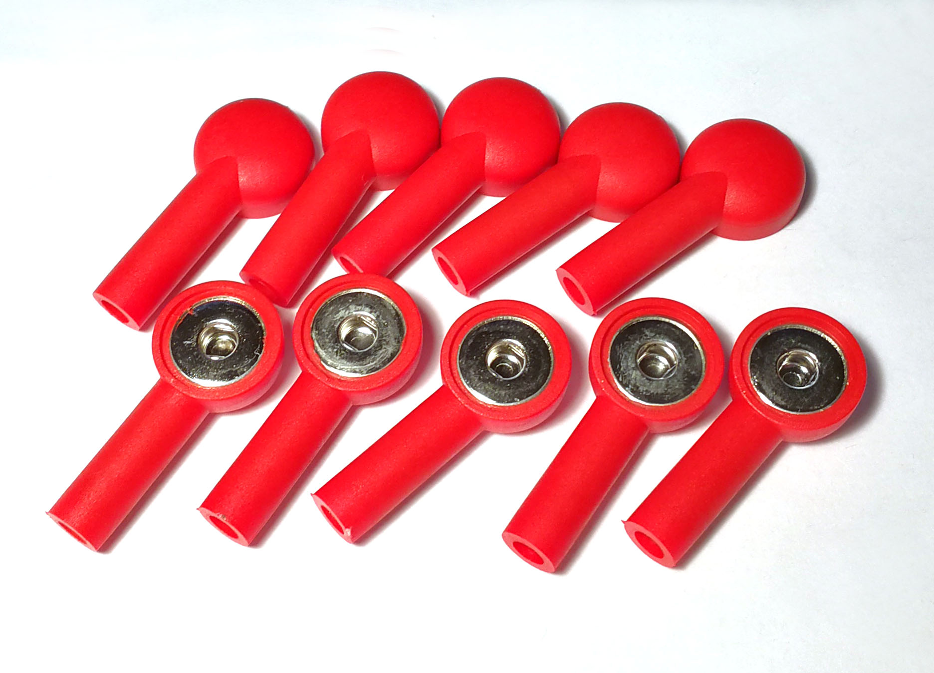 Набор переходников ЭКГ длинные 10шт в упаковке, с 4мм Banana на кнопку Snap