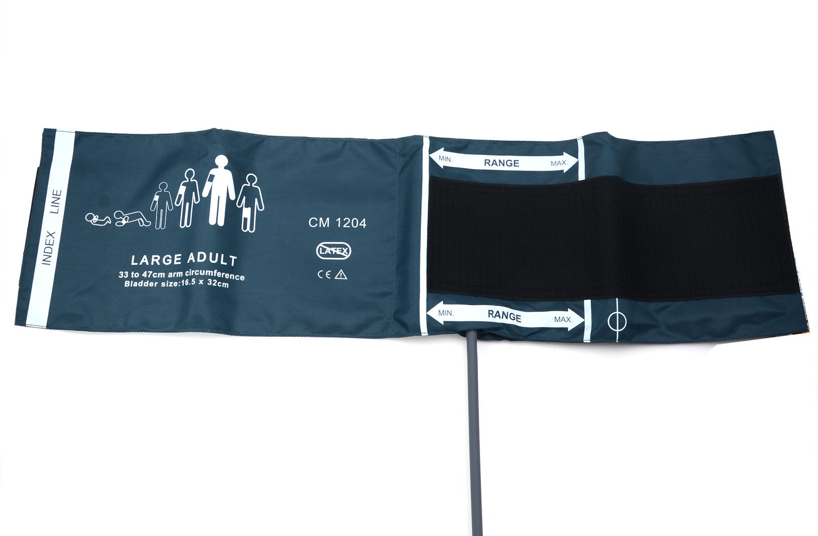 Манжета АД 33 -47 см С одной трубкой для взрослых, большой размер (S951E, YP-714T, CM1204 / 0010-30-12160, 2766 / 2278 / 2744 / 2767 / 2131, M1575A, M4557B, M4567B), без коннектора