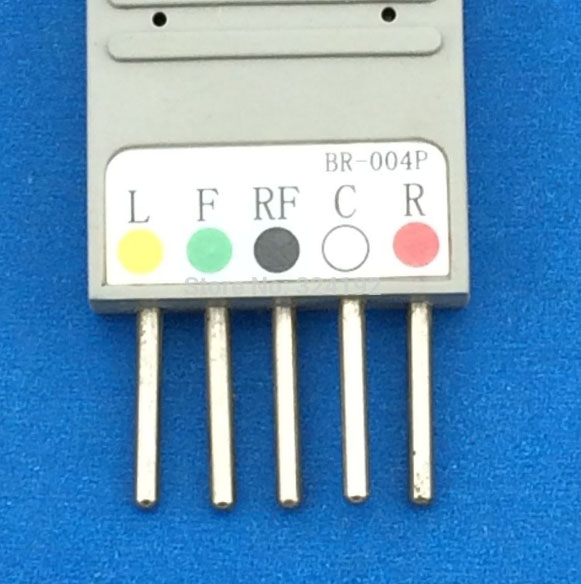 Кабель пациента для регистратора ЭКГ по Холтеру Nihon Kohden BR-004P 5 отведений, IEC, кнопка Snap