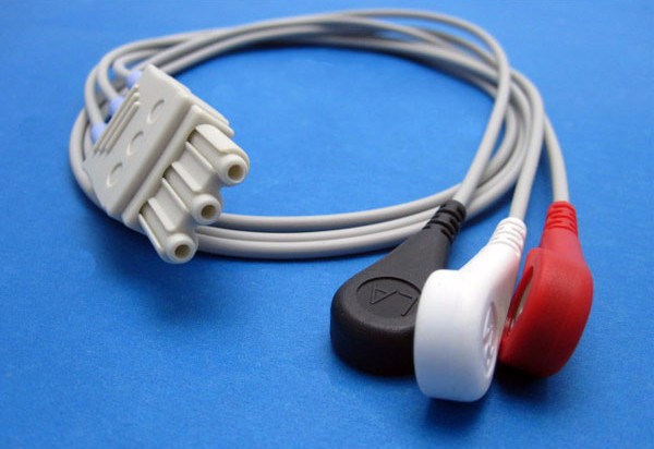 Кабель отведений ЭКГ Philips M1673A, для InelliVue MP40, M3001A, (для использования с кабелем Philips M1669A), 3 отведения, кнопки