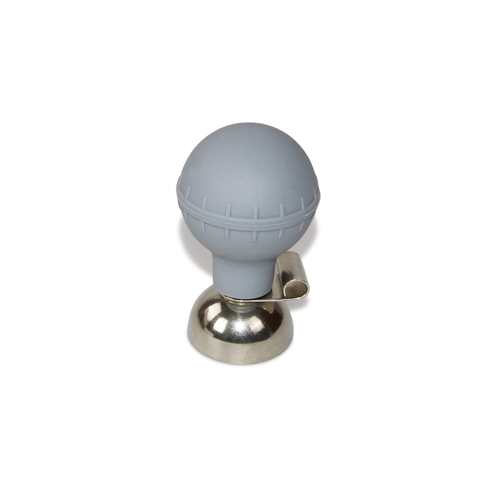 Электроды присоски ЭКГ многоразовые для взрослых покрытие Никель комплект 6 шт, с разъемами 4мм, увеличенные груши 26-28мм, серые