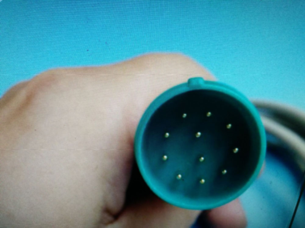 ЭКГ Кабель для деффибриллятора Nihon Kohden BSM-7102A, OMP-7201C, OMP-7203C, TEC-5200A, TEC-7721K / 7731, TEC 7621, TEC 7631, TEC 5521, TEC 5531, 3 отведения, клипсы