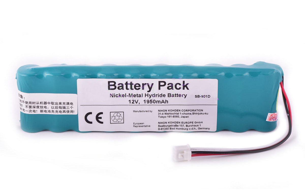 Аккумуляторная батарея для Nihon Kohden (SB-901D) ECG-1150, ECG-1250, ECG-1250C, ECG-1250P, ECG-1950, ECG-6951D, ECG-6951E, ECG-9620, ECG-9620P, ECG-9620L, ECG-9620M, ECG-9620N, ECG-9620S, ECG-9620T, ECG-9620U, 10H-4/5A1800, 12V, 1950mAh