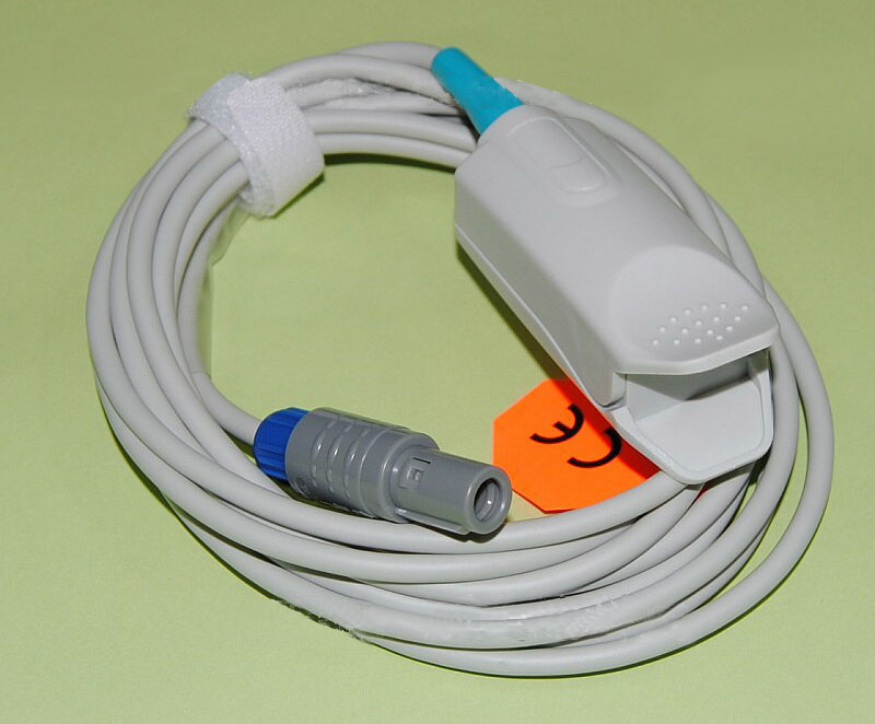 Датчик пульсоксиметрический SpO2 для монитора пациента GMI Newtech DiGITAL G2A, G3A, G3C (2020 г.в.), G3D (2017 г.в. - 2020 г.в.), G3F, G3G, G3H, G3L, G6A, G6A plus, G9L, (U410-65D, U410S-65D, U810-65D) 6 Pins, 2 ключа, 40 градусов, клипса, взрослый