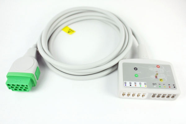 Магистральный Trunk кабель GE Marquette DASH 1000, 2000, 3000, 4000, 5000, Pro 2000, Pro 3000, Pro 4000; Eagle 1000 3000, 3100, 4000, 4000N; Mac-Lab, S/5, S/5 Advanced, Aespire, Avance Carestation, Centiva, FM, S/5 с E-(P)RESTN или E-PSM(P) модулем; Solar 3000, 8000, 9500; TRAM 100, 200, 300, 400, 500, 600; Unity System, на 10\12 отведений (2017006-003)