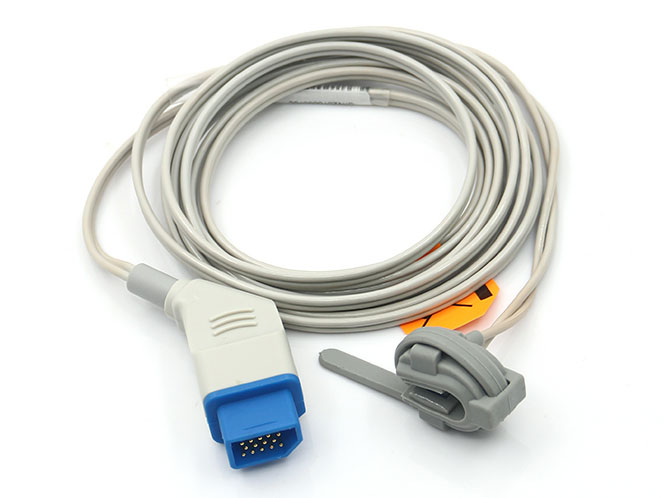 Датчик пульсоксиметрический SpO2 для монитора пациента Nihon Bewside Monitor: BSM-4101, 4103, 4111, 4113, LIfeSope PBSM-5105, 5135 LifeScope A BSM -2531, 2353 LifeScope L BSM-2301, 2303 LifeScope I, 14 Pin, неонатальный, застежка, 3м