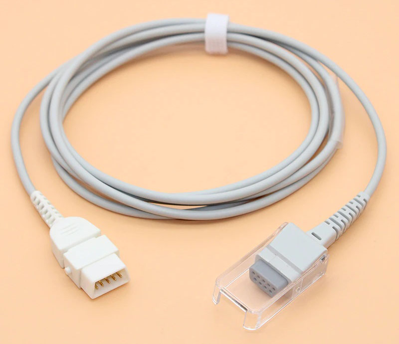 Удлиннительный кабель для датчика пульсоксиметрического SpO2 Choicemmed  MD300I, 2.4 метра, DB9