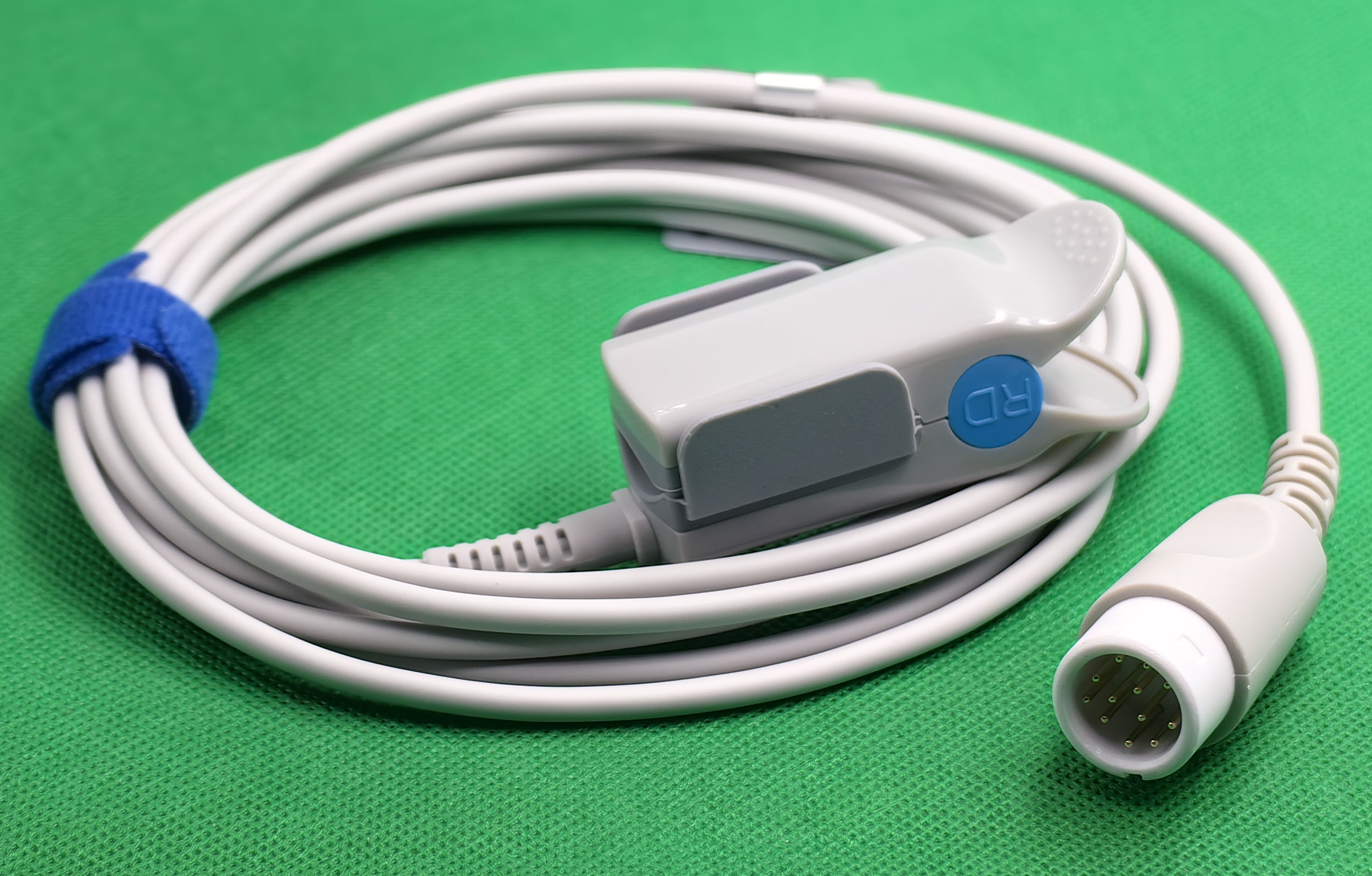 Датчик пульсоксиметрический SpO2 для Comen C30, C50, C80, С90, WQ-002, STAR8000A (2018 - 2021 г.в.), STAR8000C, 12-Pin, Telemetry tech (белый разъем), 1.2 м, взрослый, клипса