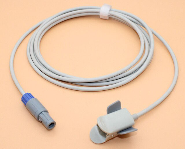 Датчик пульсоксиметрический SpO2 для монитора пациента GMI Newtech DiGITAL G2A, G3A, G3C (2020 г.в.), G3D (2017 г.в. - 2020 г.в.) , G3F, G3G, G3H, G3L, G6A, G6A plus, G9L, (U410-65D, U410S-65D, U810-65D) 6 Pins, 2 ключа, 40 градусов, детский, клипса