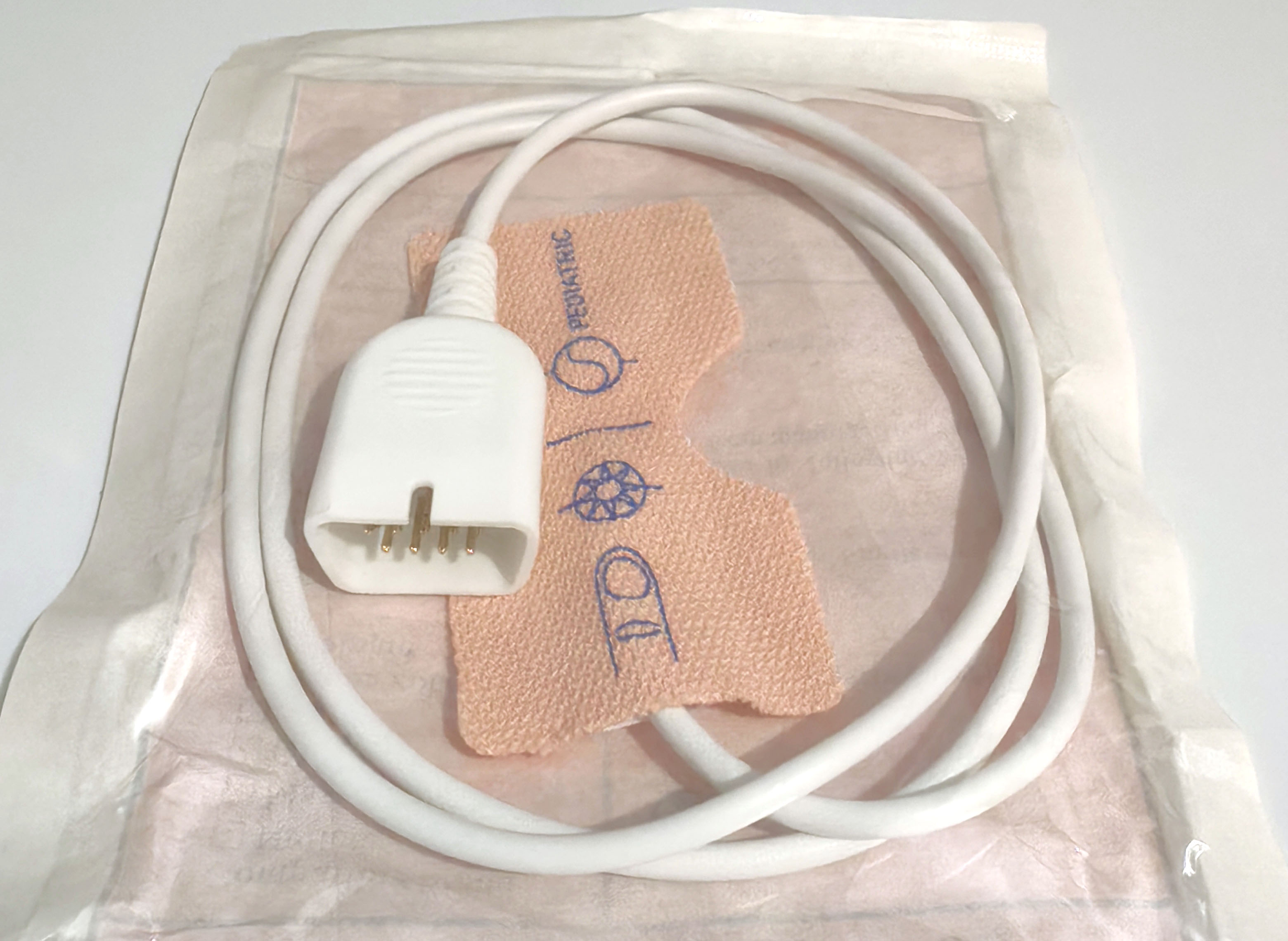 Датчик пульсоксиметрический SpO2 одноразовый для мониторов пациента Nihon Kohden 9 Pins, педиатрический (TL-252T)