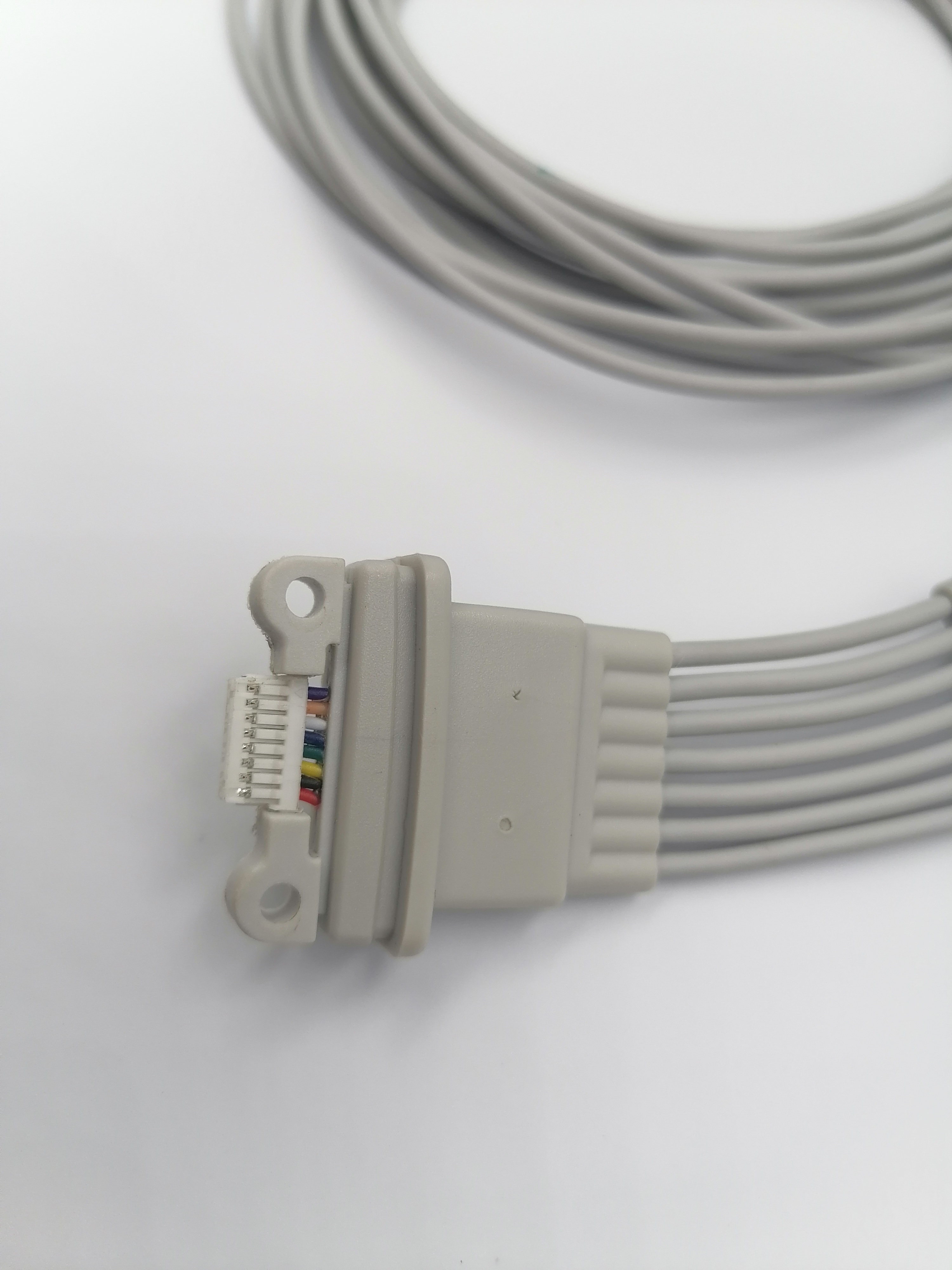 ЭКГ кабели отведений для суточного монитора Schiller Medilog FD5 Plus, AR4 Plus, AR12 Plus, 7 отведений, кнопки