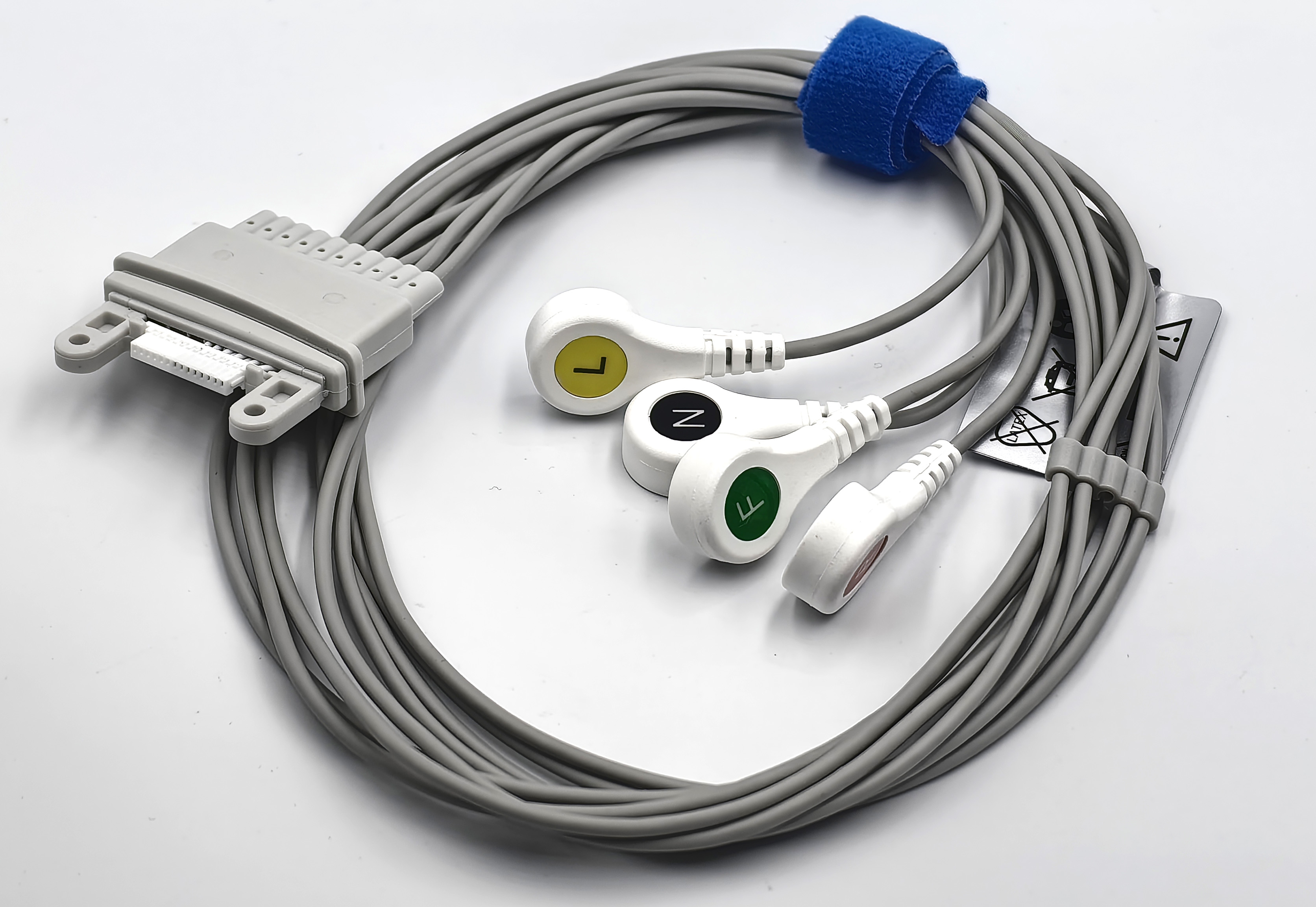 ЭКГ кабели отведений для суточного монитора Schiller Medilog AR12, 4 отведения, кнопки