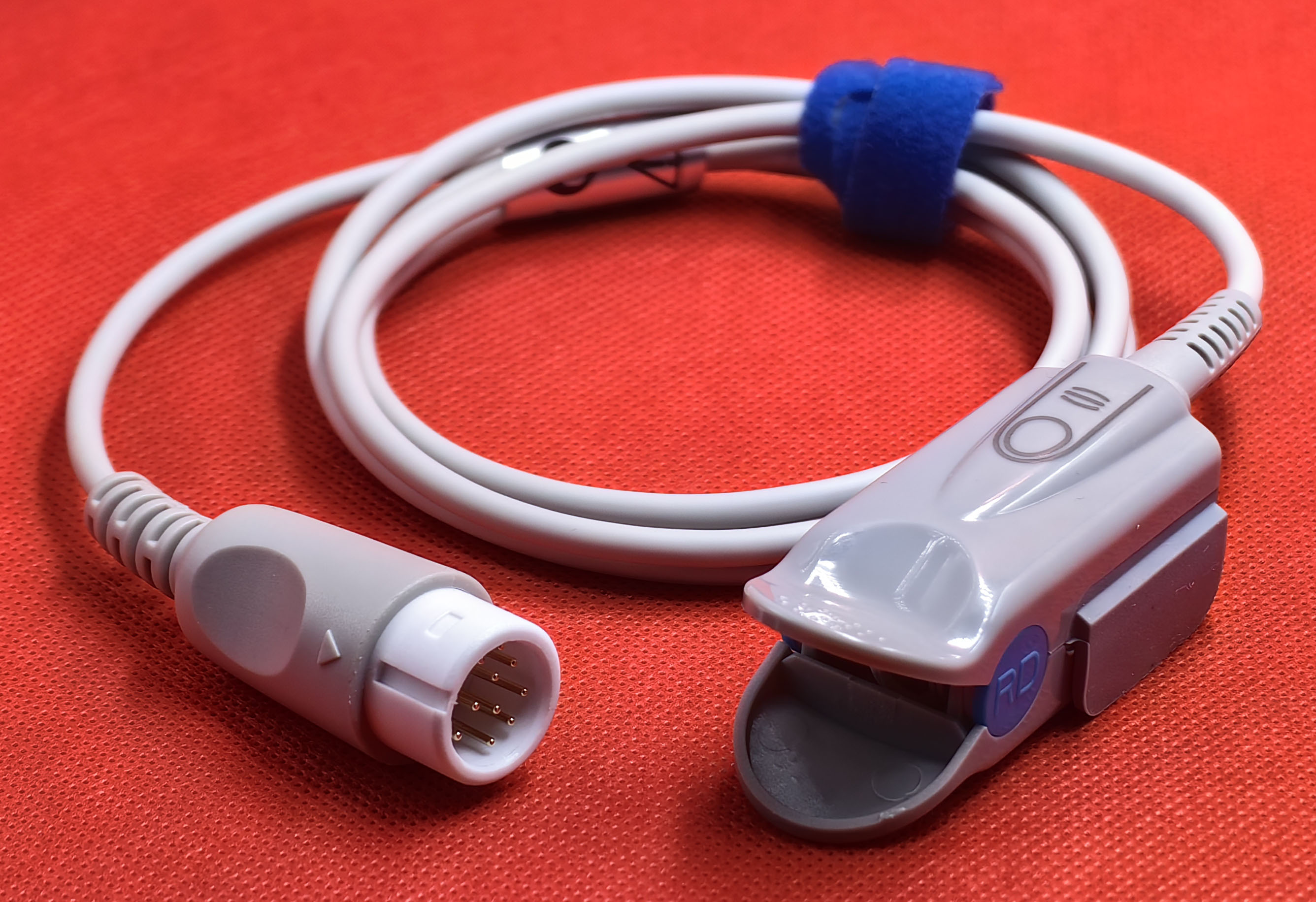 Датчик пульсоксиметрический SpO2 для Comen C30, C50, C80, С90, WQ-002, STAR8000A (2018 - 2021 г.в.), STAR8000C, 12-Pin, Telemetry tech (белый разъем), 3 м, взрослый, клипса